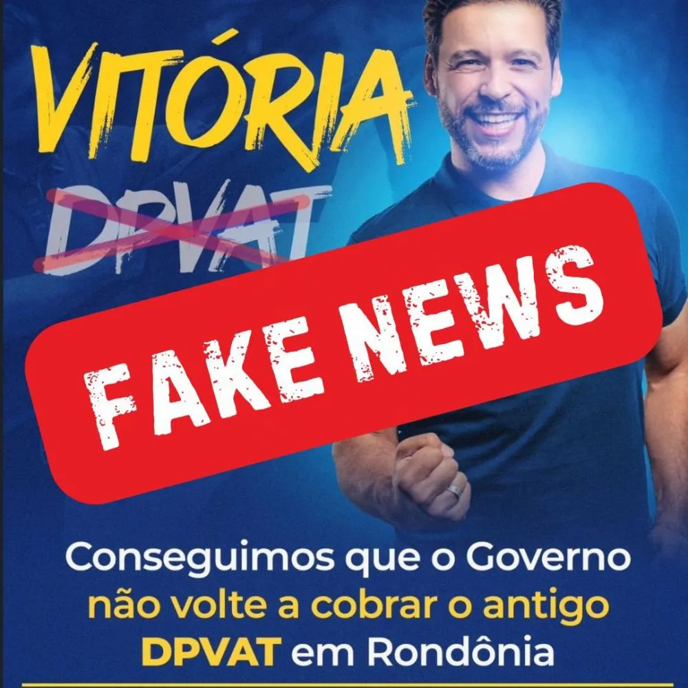 Deputado faz Fake News, governo é conivente com a mentira e Marcos Rocha pode responder por crime de responsabilidade. 