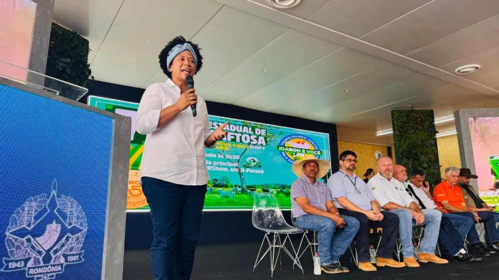 Sílvia Cristina ressalta a força da pecuária, no 7° Fórum Estadual de Febre Aftosa na Rondônia Rural Show