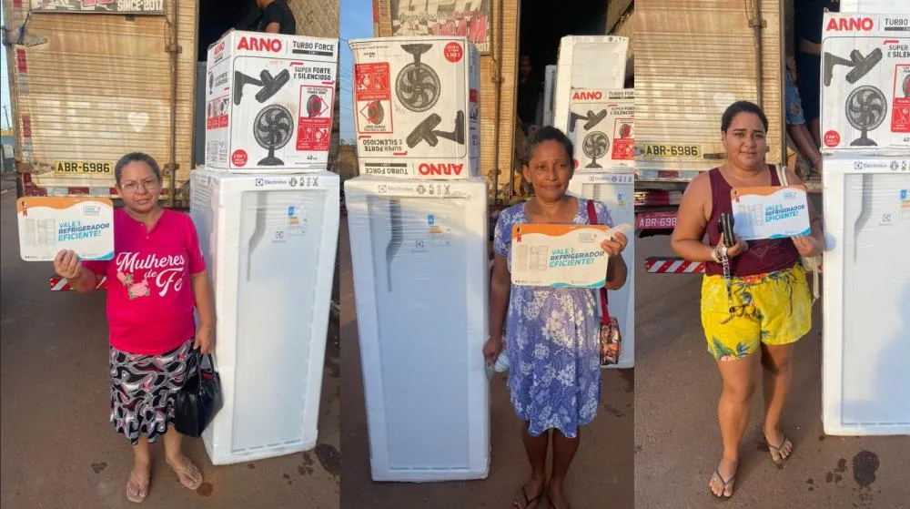 Itapuã do Oeste: Energisa atende 60 famílias com troca de geladeiras e ventiladores