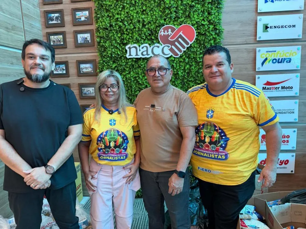 Confraternização dos Jornalistas de Rondônia arrecada 1,5 tonelada de alimentos