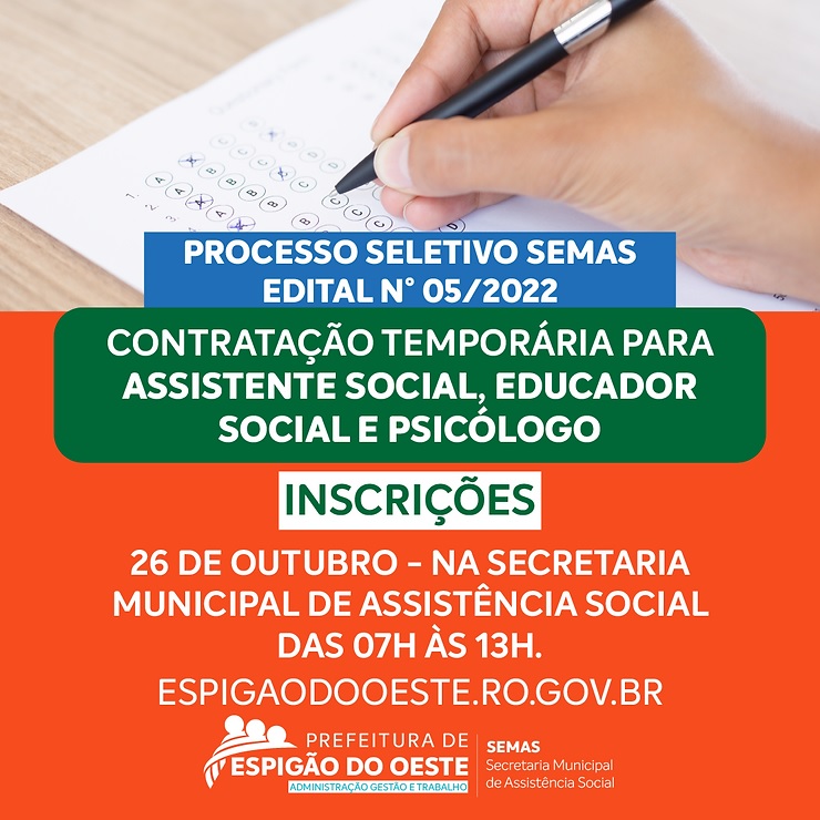 Prefeitura divulga edital de Processo Seletivo com salários de até R$ 2.768,48. 