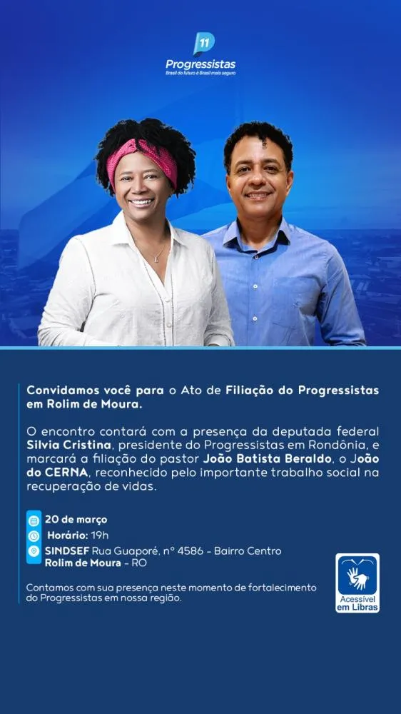 Sílvia Cristina afirma que filiação de João do Cerna fortalece ainda mais o Progressistas 