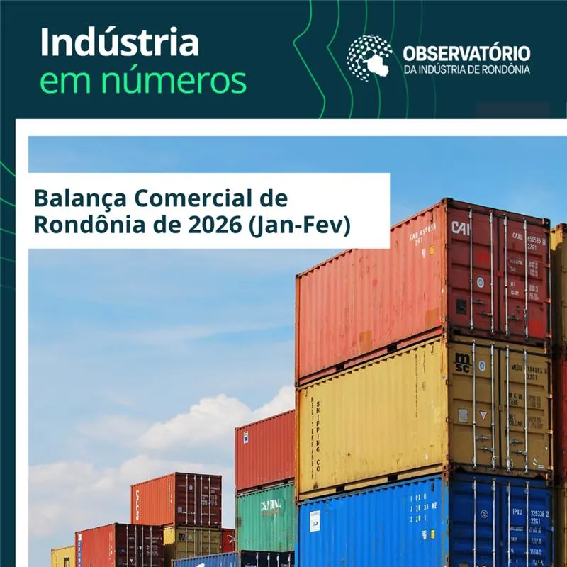 Observatório da Indústria divulga dados da balança comercial de Rondônia do 1º Bimestre – 2026