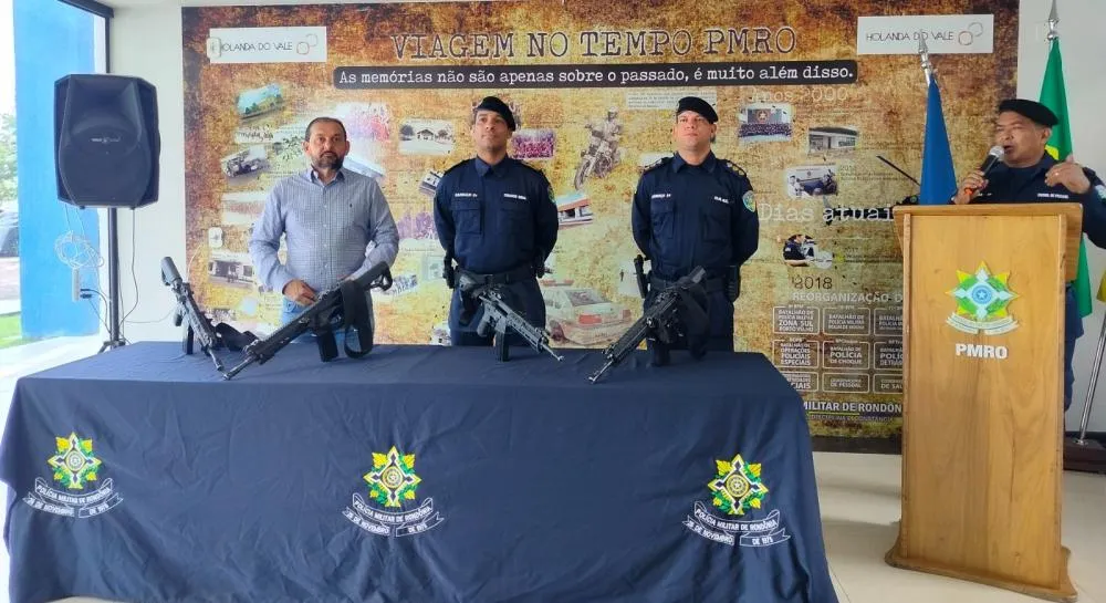Laerte Gomes viabiliza armamentos à PM e reforça investimentos na segurança pública de Rondônia