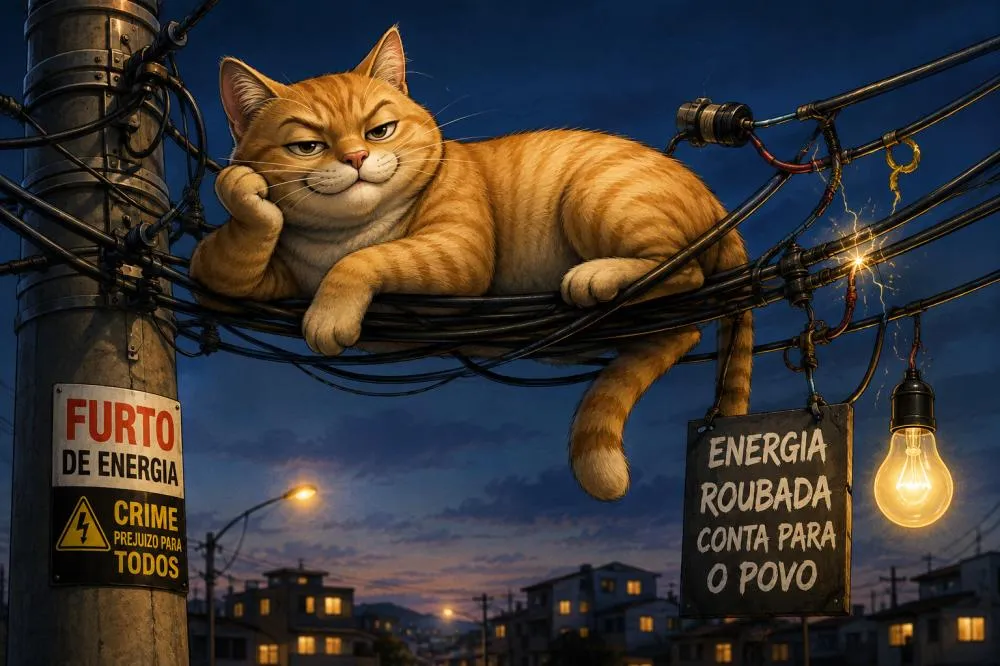 Energia roubada, risco de morte e prejuízo coletivo: a conta da fraude sobra para o povo