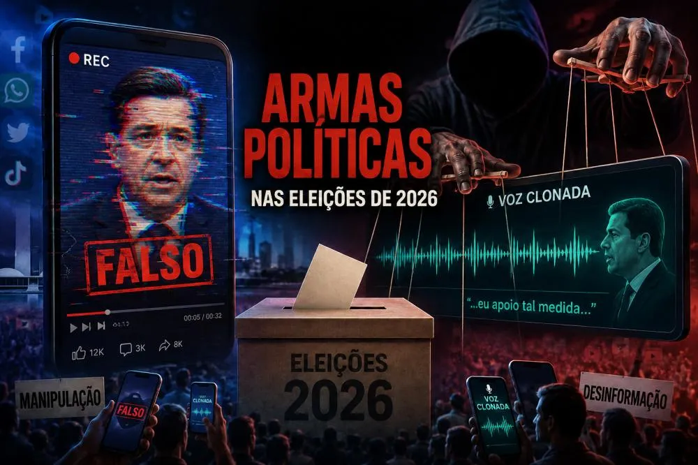 Vídeos Falsos e vozes clonadas podem virar armas Políticas nas Eleições de 2026