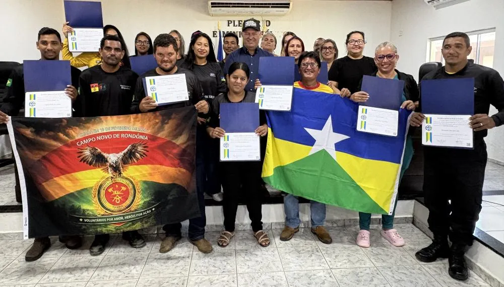 Brigada Voluntária Harpia de Campo Novo de Rondônia é homenageada com Voto de Louvor pelo deputado Pedro Fernandes