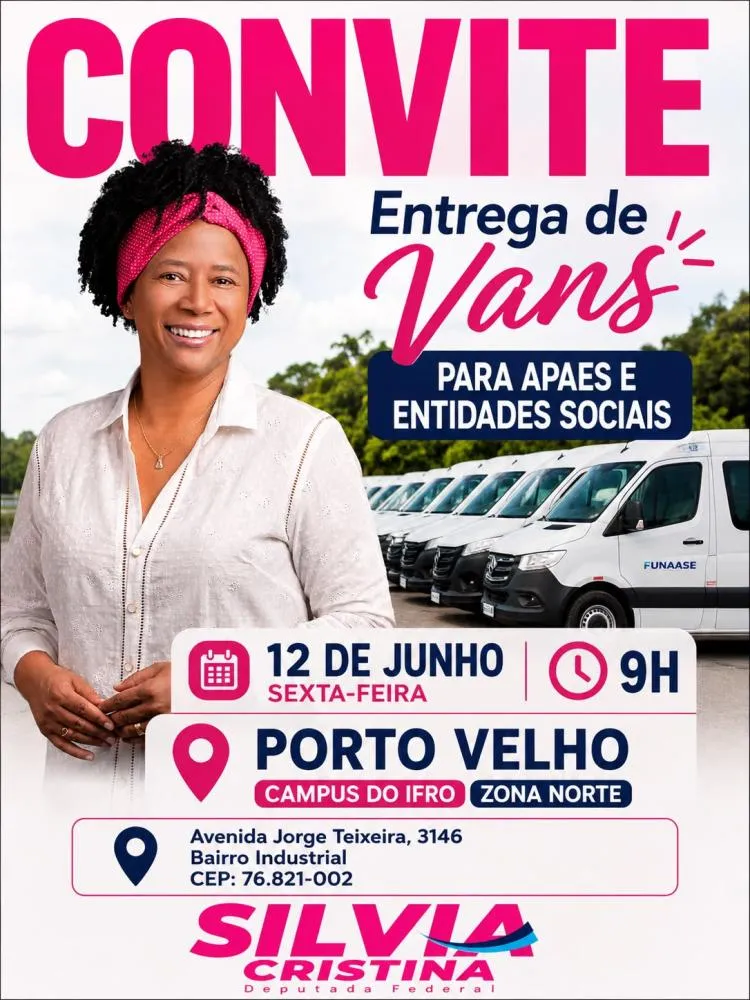 Deputada Sílvia Cristina participa da entrega de vans para as Apaes e entidades sociais
