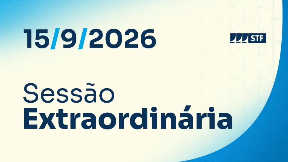 AO VIVO: Sessão Extraordinária 15/09/2026 